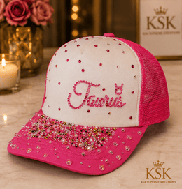 Taurus™ Zodiac Rhinestone Trucker Hat – Kia Supreme Kreations product image 2