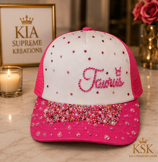 Taurus™ Zodiac Rhinestone Trucker Hat – Kia Supreme Kreations product image 1