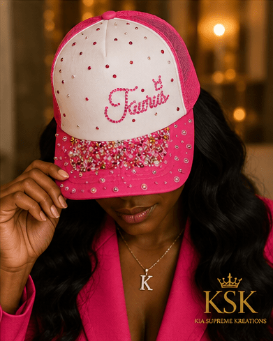 Taurus™ Zodiac Rhinestone Trucker Hat – Kia Supreme Kreations product image 7
