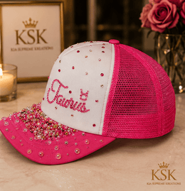 Taurus™ Zodiac Rhinestone Trucker Hat – Kia Supreme Kreations product image 3