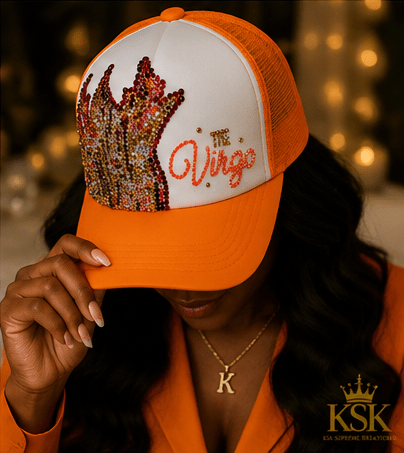 Virgo™ Zodiac Rhinestone Trucker Hat – Kia Supreme Kreations product image 8