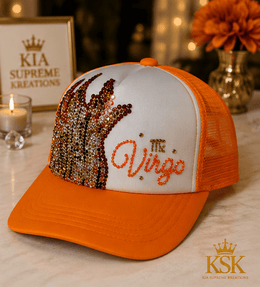 Virgo™ Zodiac Rhinestone Trucker Hat – Kia Supreme Kreations product image 2