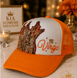 Virgo™ Zodiac Rhinestone Trucker Hat – Kia Supreme Kreations product image 4